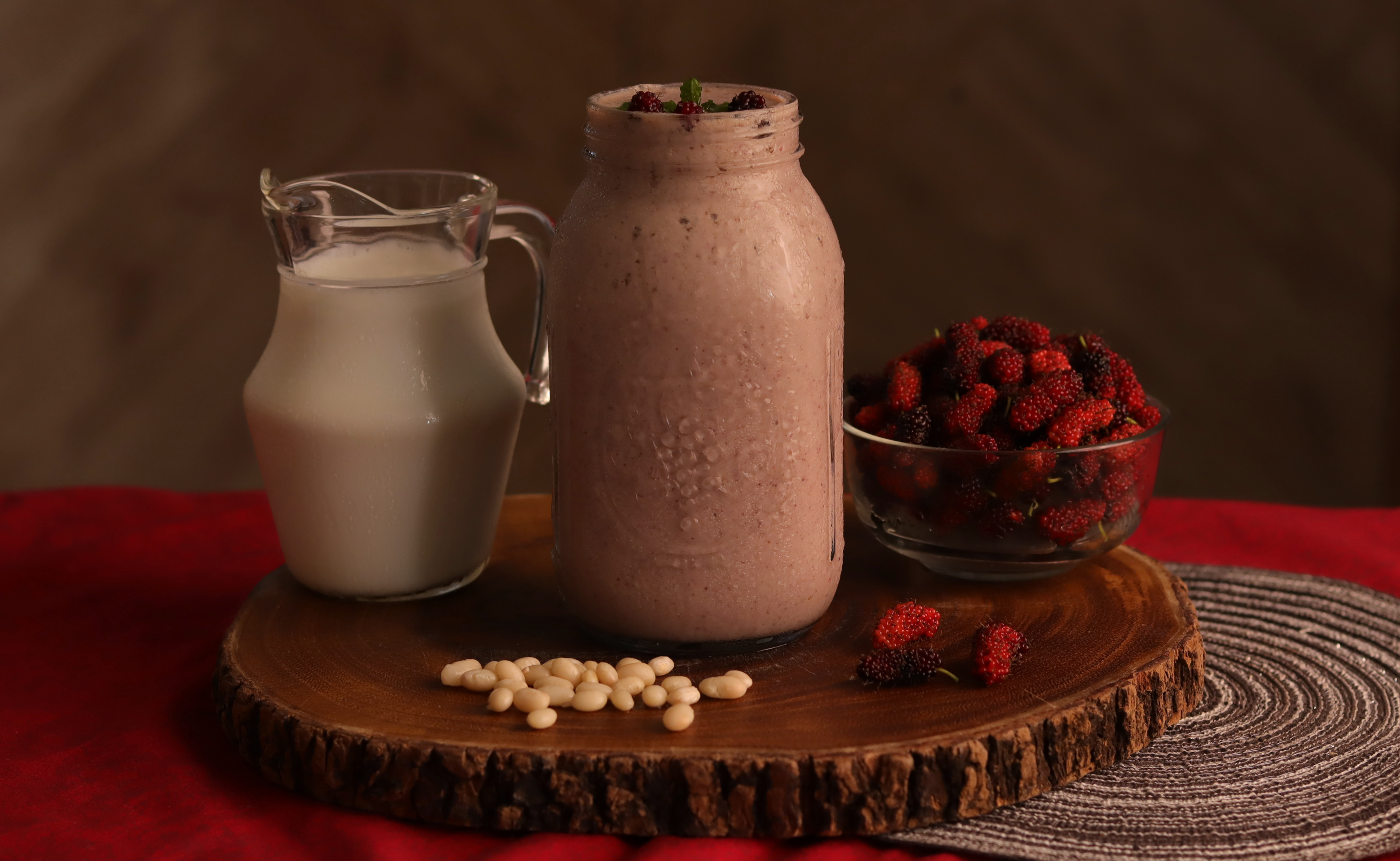 Banana Mulberry Milkshake